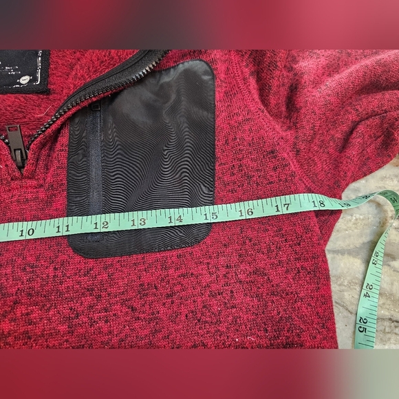 Urban Pipeline Red Black 1/4 Zip Fleece Pullover Men’s Size Small - Picture 7 of 10